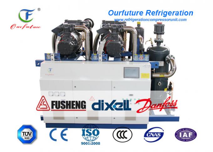 R404a Air Cooled Screw Chiller Tuna Fish -50 Centigrade Cooling