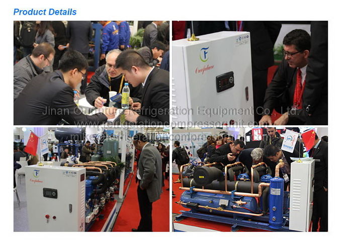 R404a Bitzer HSK7471-75 screw type parallel compressor racks for -18 degree cold storage