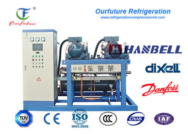 R22 Hanbell Glyco Water Cooled Screw Chiller For Cold Chain Logistic