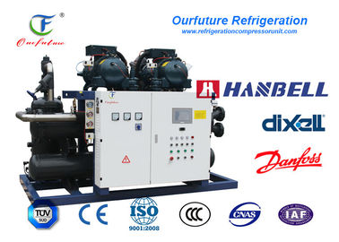 R22 Hanbell Glyco Water Cooled Screw Chiller For Cold Chain Logistic
