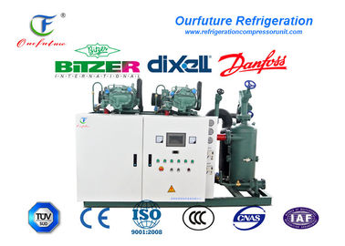Ice Machine Cold Room Compressor Unit 100HP - 600HP Refrigeration Capacity
