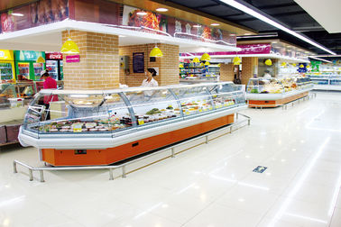 Energy Efficient Countertop Refrigerated Display Case Merchandizer For Sausage And Dairy