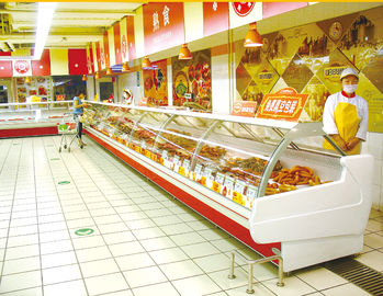 Energy Efficient Countertop Refrigerated Display Case Merchandizer For Sausage And Dairy