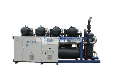 Screw compressor unit with PLC control and  CSH compressor for R407C 2℃ cold store