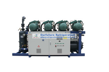 Screw compressor unit with PLC control and  CSH compressor for R407C 2℃ cold store