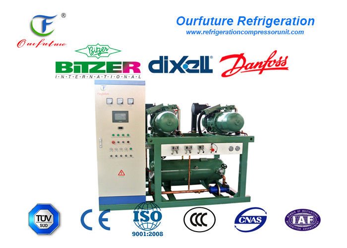 R404a  Brand Screw Type Cold Room Compressor Unit For Water Chiller