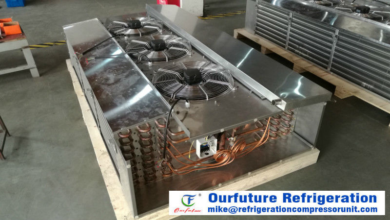Twin Air Blowing On Opposite Direction Unit Cooler Evaporator For Supermarket