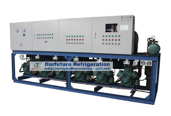 Cold Room Compressor Unit For Seed Processing with R404a  30HP*3 piston compressor