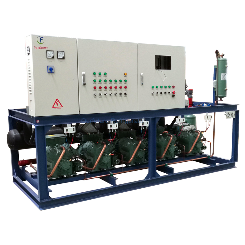 PLC High Temperature Piston Parallel Unit Rack Model Refrigeration Compressor Unit For Optimal Cooling