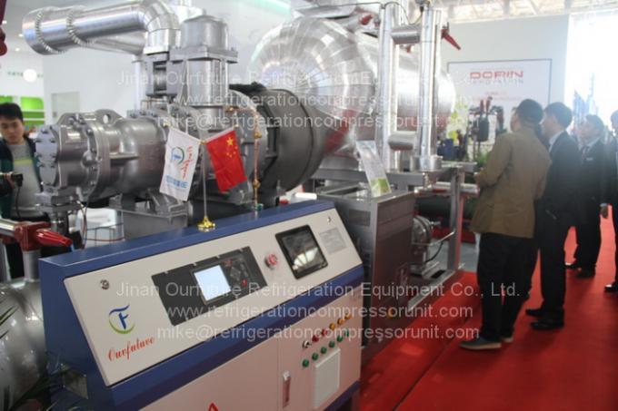 R404A / Co2 2 - Stage Screw Compressor Rack With Vfd For -65 Deg