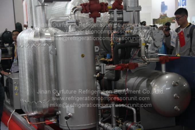 R404A / Co2 2 - Stage Screw Compressor Rack With Vfd For -65 Deg