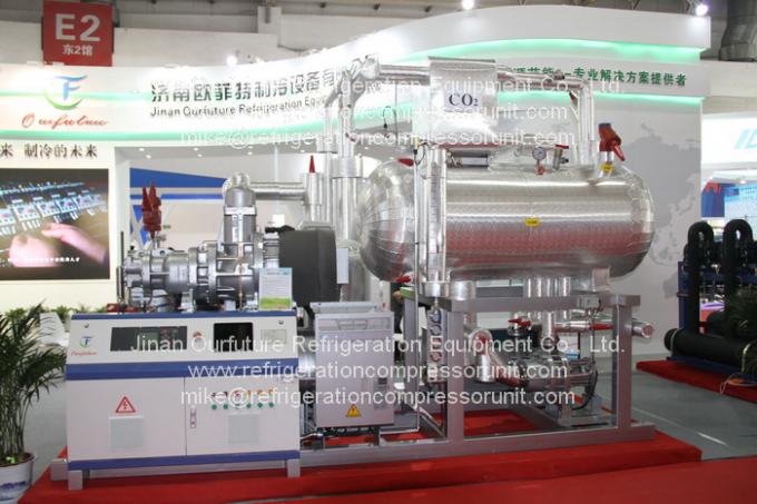 -55 Centigrade 2 Stage R717 / Co2 Vfd Freezer Room Kobelco Screw ...